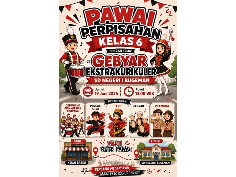 Gebyar Ekstrakurikuler SD Negeri I Bugeman: Perpisahan yang Penuh Warna dan Prestasi
